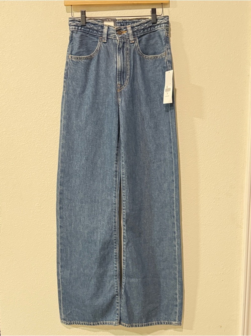 Levi's Ribcage Wide Leg Braided high waist Jeans size 24 NWT - Picture 4 of 14